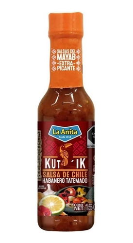 Aji Salsa Habanero Tatemado Kut-ik La Anita 150ml Picante