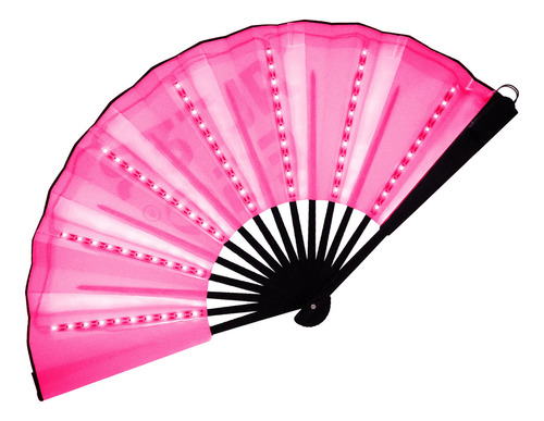 Leque Grande Com Led (luz) Para Festas, Formaturas, Eventos Cor Rosa Alter Ego