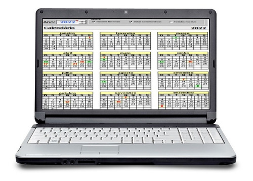 Planilha Excel Calendário 2025,2040