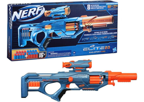 Nerf Elite 2. 0 Eaglepoint Rd-8 Lanzador De Dardos Azul