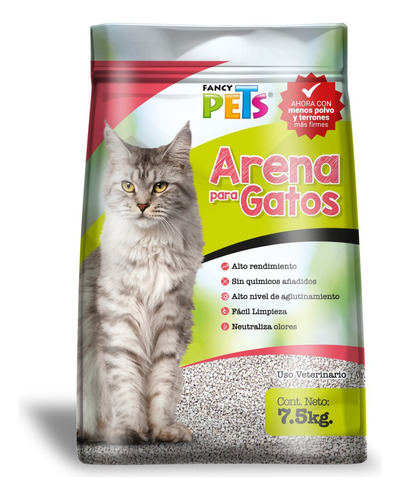 Arena Para Gato Especial Para Arenero Bolsa 7.5kg Fancy Pets x 7.5kg de peso neto