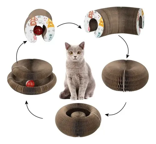 Rascador Interactivo Para Gatos Catcordion Juguete + Catnip
