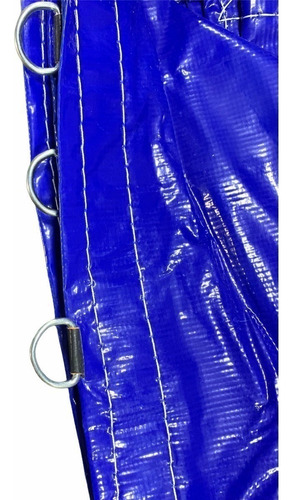 Lona Para Caminhão Locomotiva Pvc Azul/preto Com Argola 3x2