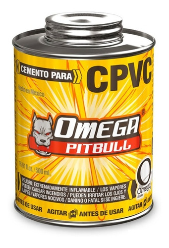 Pegamento Para Cpvc Amarillo 500 Ml Omega Pitbull Cpvc0500