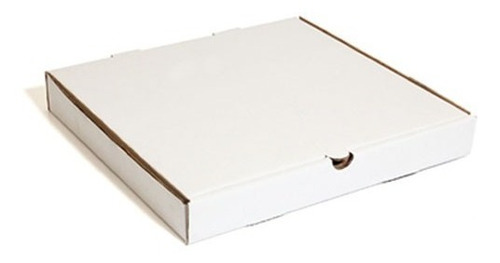 Caja Cartón Microcorrugado Pizza Color Blanco 28cm 100un