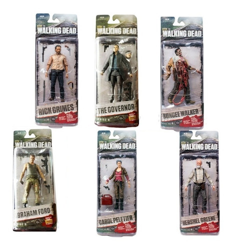 6 Figuras Serie 6 Completa Mcfarlane The Walking Dead Tv