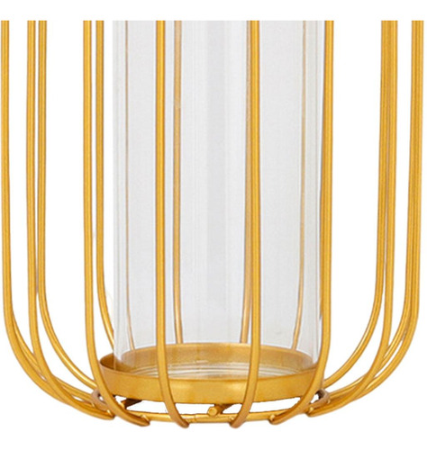 2x Florero Nórdico Soporte Dorado Florero De Vidrio Oficina