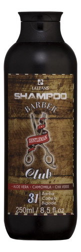 Shampoo 3x1 Barba/cabelo/bigode Lattans Barber Club 250ml