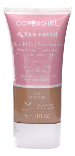 Base de maquillaje líquida CoverGirl Clean Fresh tono 560 medium - 30mL 28.634g