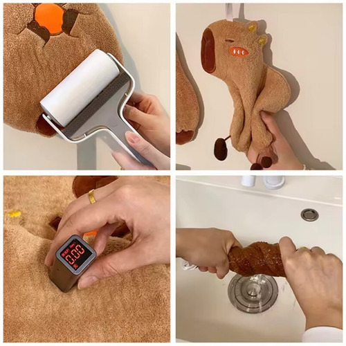 Toalla Para Mano Infantil Bebé Secado Rápido Diseño Capibara Capibara Dormilon