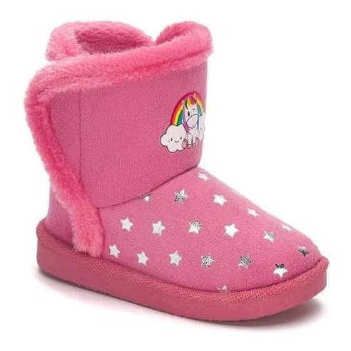 Botitas Calientitas Para Bebe Niña, Unicornio Rosas 89452