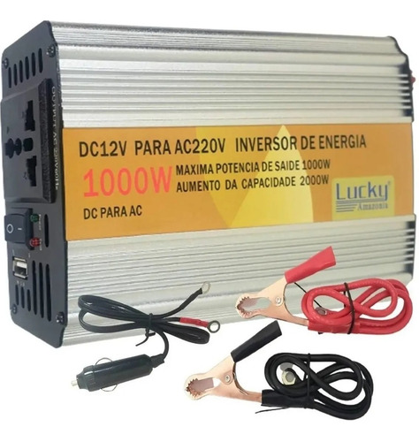 Inversor De Energia Poten 1000w Entrada Dc 12v Saída Ac 220v