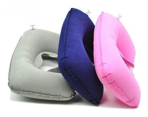 Almohada Cojín Inflable Viajero Con Tapones Y Antifaz