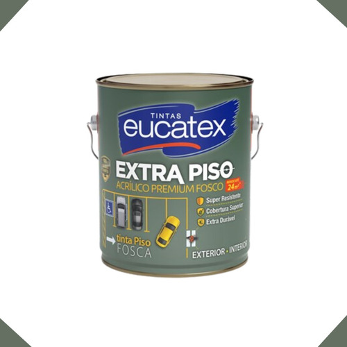 Tinta Acrilica Eucatex Premium Extra Piso Galão 3,6l - Cores Cor Cinza