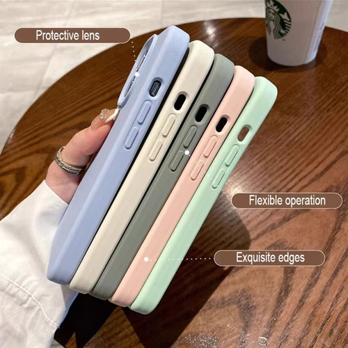 Funda De Teléfono De Silicona De Color Sólido De Primera Calidad Para iPhone