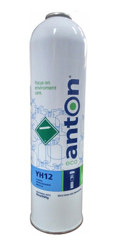 Garrafa Gas Refrigerante Anton Yh12 Reemplazo R12 900gr.