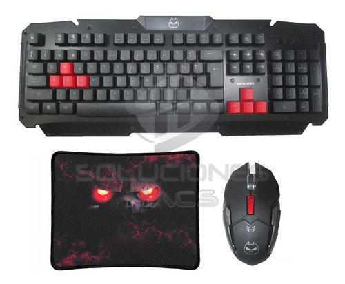 Kit Gamer Inalámbrico Teclado + Mouse + Pad Mouse