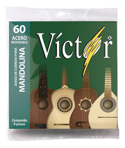 Jgo De Cuerdas Para Mandolina Victor Vcma-60 Vcma-60