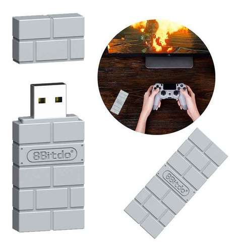 Adaptador 8bitdo Inalámbrico Bluetooth Gris