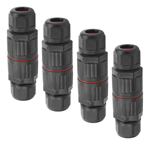 Conector De 4 Piezas, 3 Pines, Resistente Al Agua, 1 Entrada