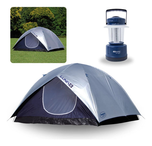 Barraca Camping 6 Pessoas Luna Mor + Lampião Luminaria Led