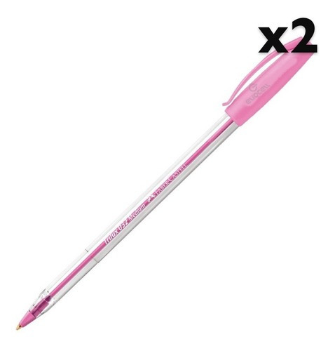 Caj X 12 Boligrafo Faber Lux 032 Rosado Color de la tinta Rosa Color del exterior TRANPRENTE