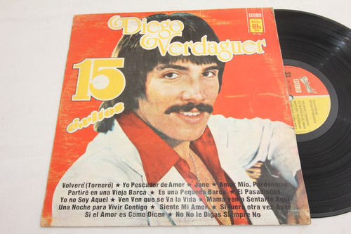 Vinilo Diego Verdaguer 15 Éxitos México 1982 Volveré