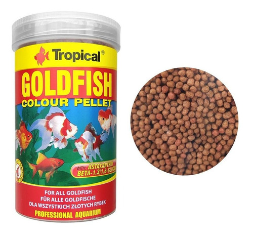 Racao Para Peixe Goldfish Colour Pellet 360g - Tropical