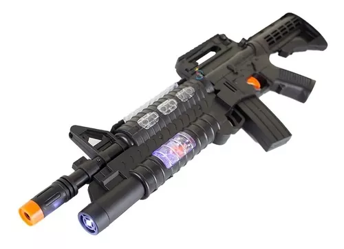 Metralhadora Fuzil M4 Com Som E Luz Brinquedo Arma Ak 47