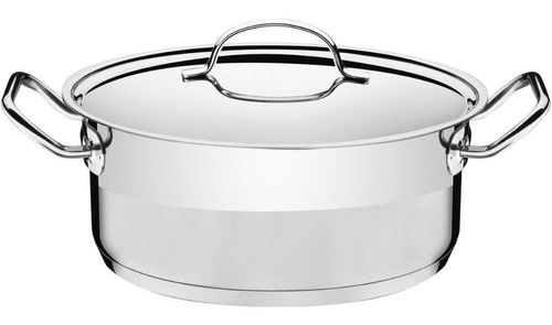 Caçarola Rasa Tramontina Inox Fundo Triplo Professional 24cm