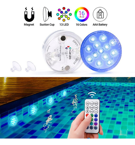 Lâmpada Led Rgb Para Piscina Com Luz Noturna Submersível Sub