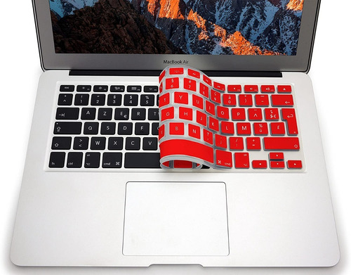 Protector Teclado Para Macbook Air Pro Retina Rojo