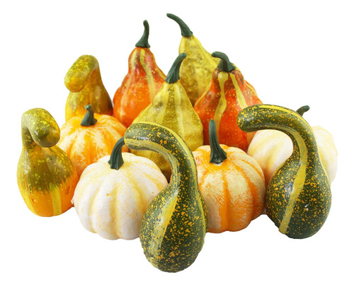Calabazas De Espuma Decoración De 12 Piezas Multicolor