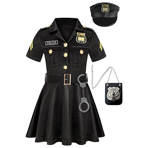 Disfraz De Oficial De Policía Gomukot Niños, Uniforme...