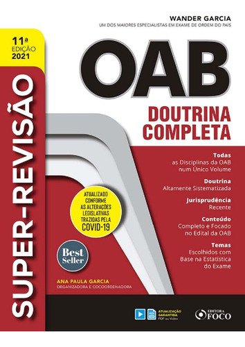 Libro Super Revisao Oab Doutrina Completa 11ed 21 De Garcia