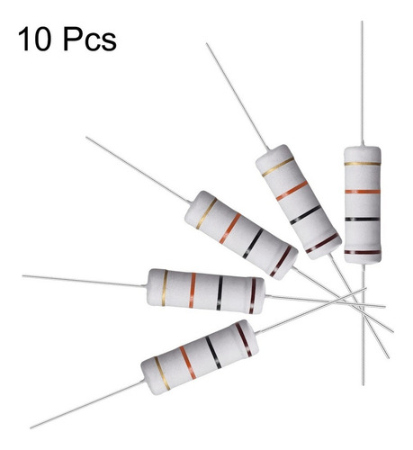 10 Resistencias 10k Ohm Resistor Película Óxido Metal 5w 5%