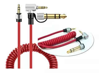 Audio Cable Para Beats Pro Detox En Rojo Y Negro