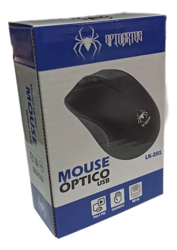 comprar Mouse Alambrico Spidertec Lk-201 Optico Ergonomico Español