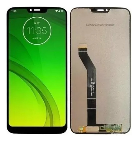 Tela Display Frontal Compatível Moto G7 Power Xt1955 S/aro Cor Preto