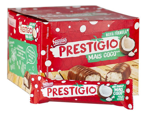 Kit 3 Caixas Chocolate Nestlé Prestígio Com 30x33gr = 90un