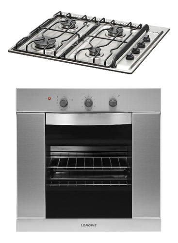 Imagen 1 de 9 de Combo18 Gas Longvie Horno H1900xf + Anafe A2600rxf