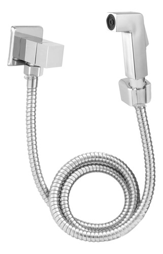 Ducha Higiênica Quadrada Banheiro Metal Luxo 1/4 De Volta