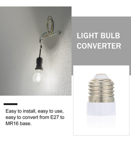 15×adaptador Bombilla E27 A Mr16, Convertidor Luz,15 Unid