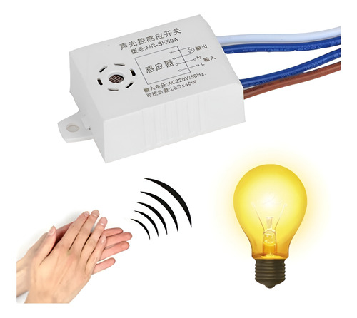 Interruptor Inteligente Sensor Led Aplauso Prendido Apagado