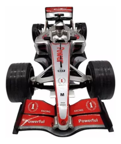 Juguete Auto F1 A Escala 1:18 Con Luces Y Sonido De Fricción Gris