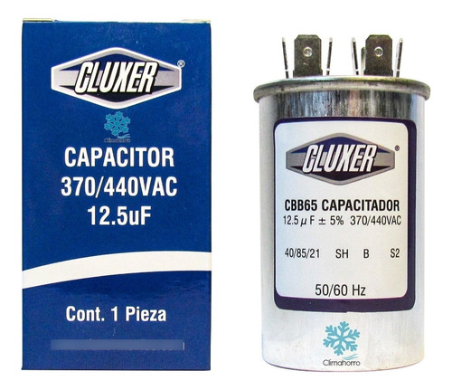 Capacitor De Trabajo 12.5 Mfd +- 5% 370-440 Vac Climas