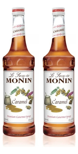 Monin Jarabe, Caramelo Premium Gourmet 750 Ml Pack De 2