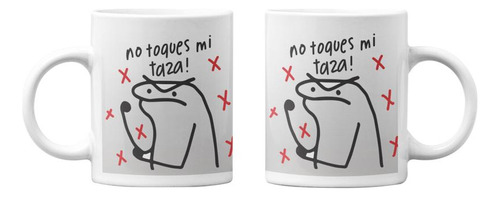 Tazones Tazas Blancas ¡no Toques Mi Taza! Regalo