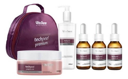 Kit Tech Peel Premium Rejuvenescedor E Clareador Vita Derm Tipo De Pele Manchas