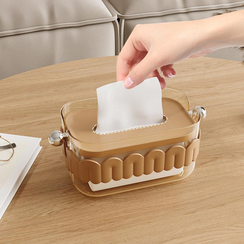 Cubierta De Caja De Pañuelos, Soporte Para Hojas Café